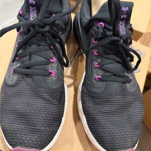 Under Armour Women's Black and Purple Athletic Shoes size 10 women’s